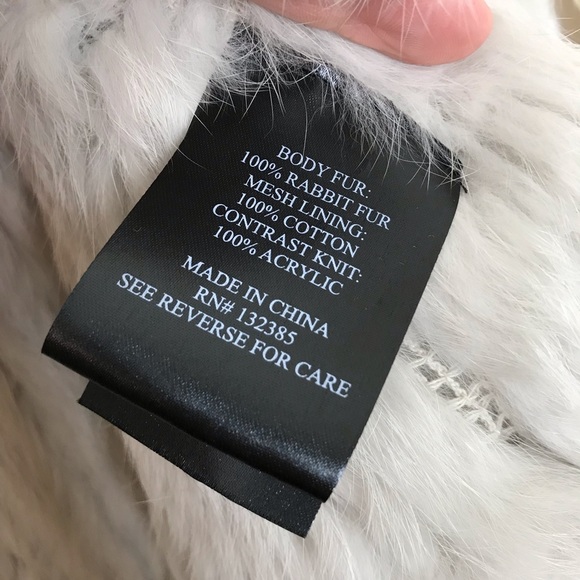 Love Token Open Front Rabbit Fur Sweater Vest XS - Picture 5 of 8